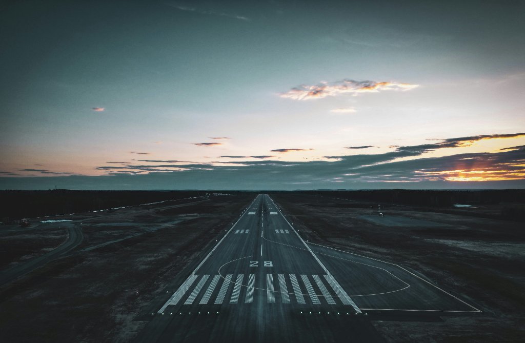 Runway at dusk