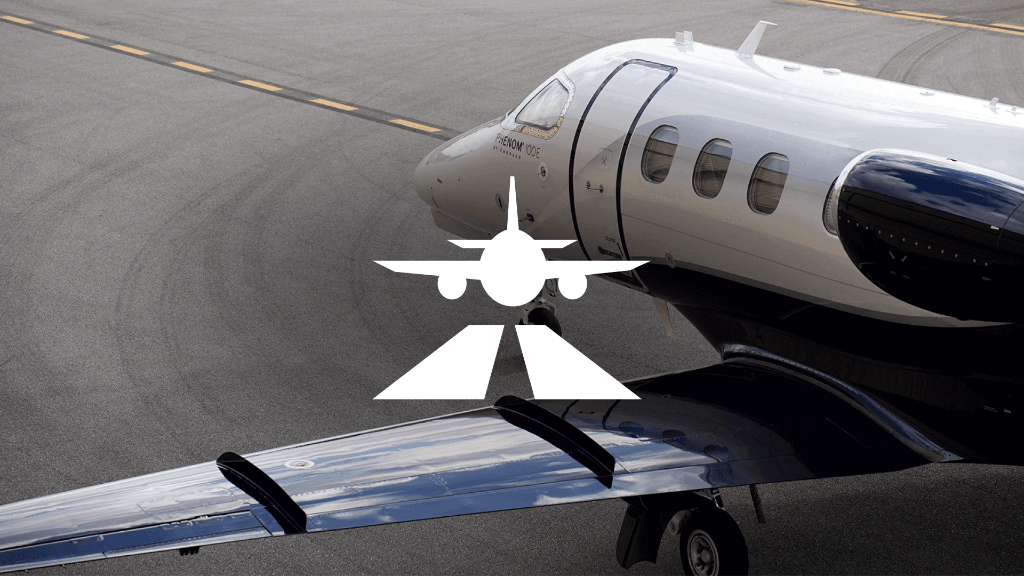 Part 91 private jet on tarmac